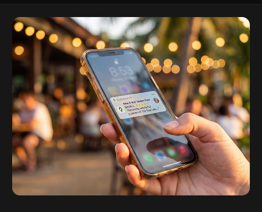 Google Business Profile dashboard showing optimization for Phuket restaurant